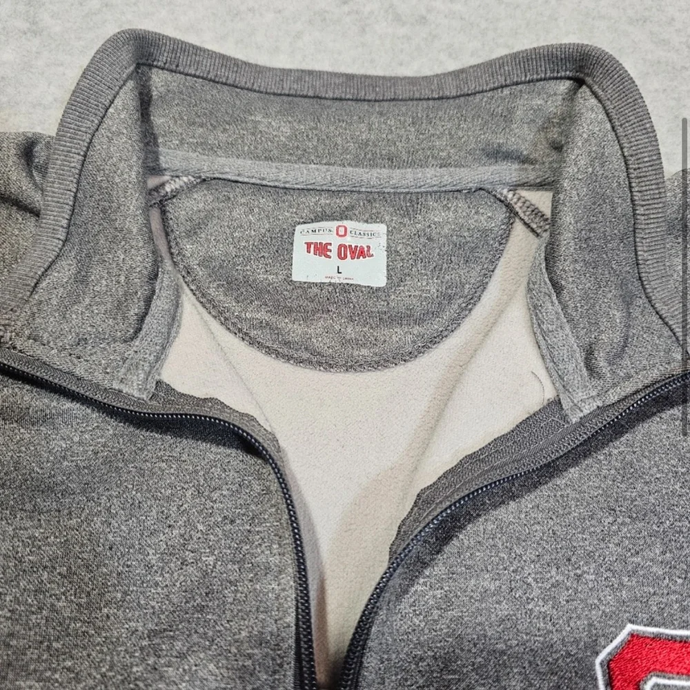Mens Ohio State Buckeyes Quarter Zip Pullover Mock Neck Sweatshirt Size Large - Picture 2 of 5